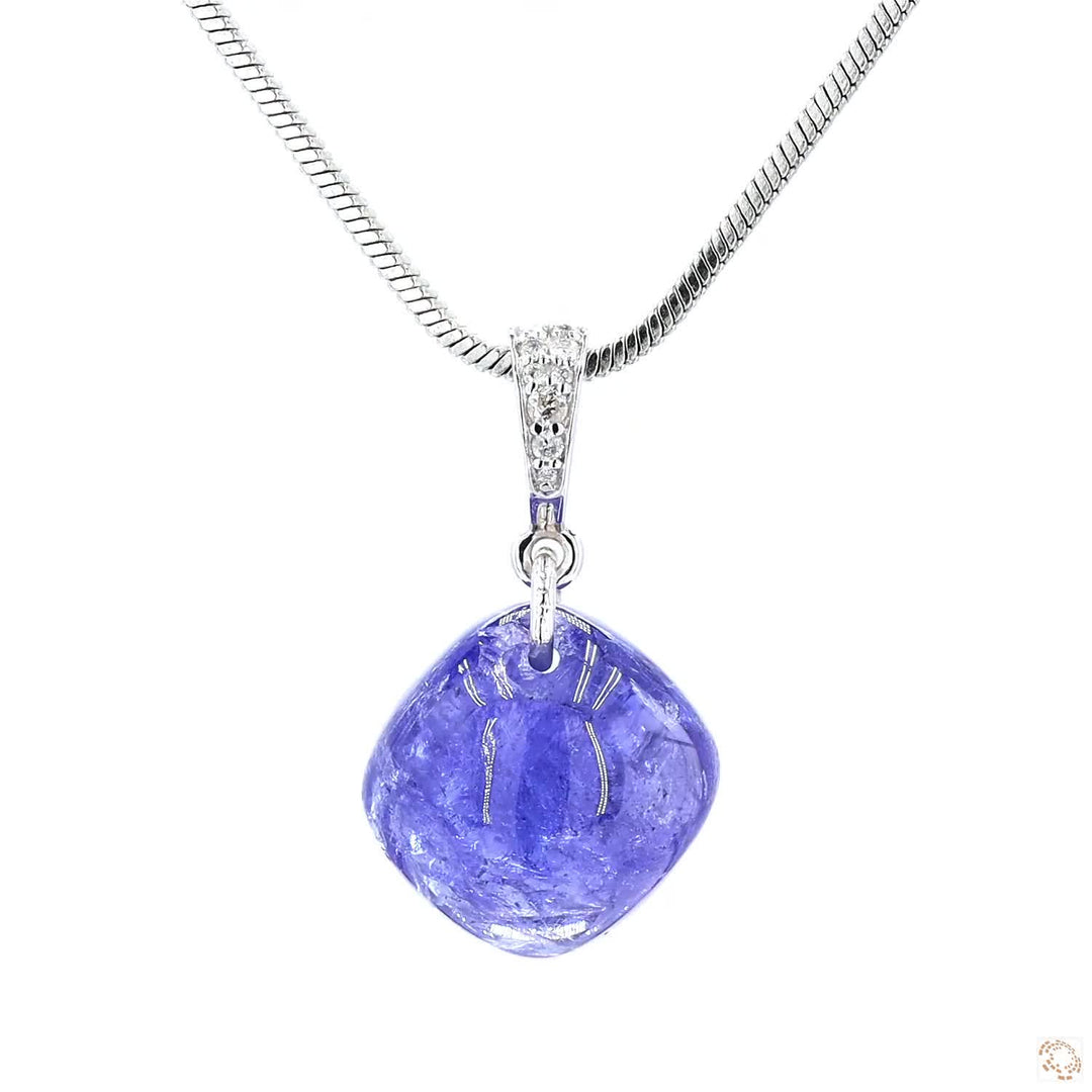 Tanzanite Diamond Pendant Necklace