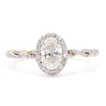 Load image into Gallery viewer, Oval Halo Diamond Ring