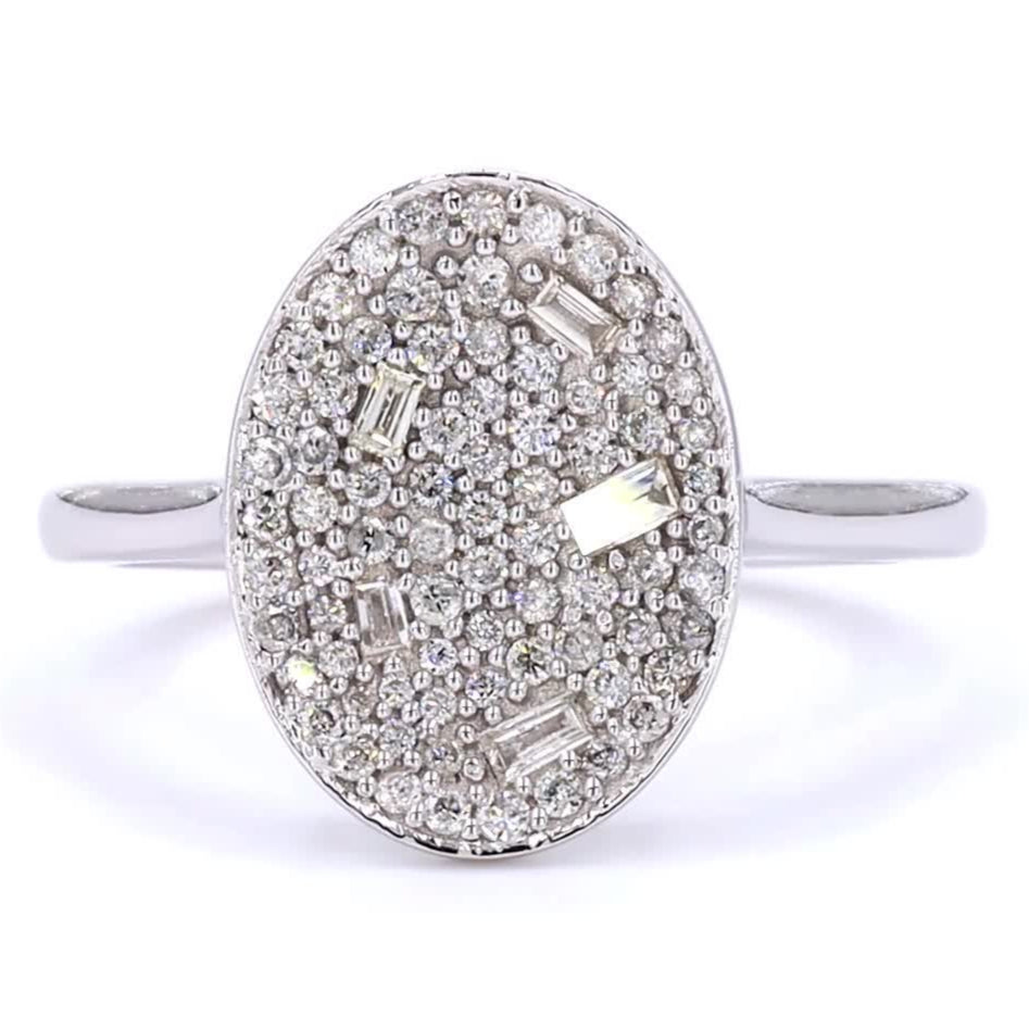 Oval Cluster Diamond Ring