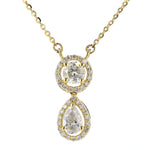 Load image into Gallery viewer, Round Pear Halo Diamond Drop Necklace