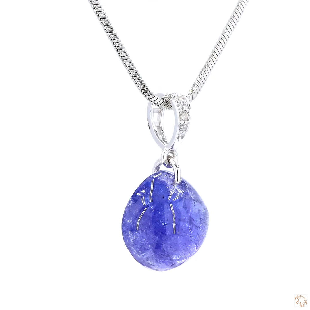 Tanzanite Diamond Pendant Necklace