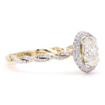 Load image into Gallery viewer, Oval Halo Diamond Ring