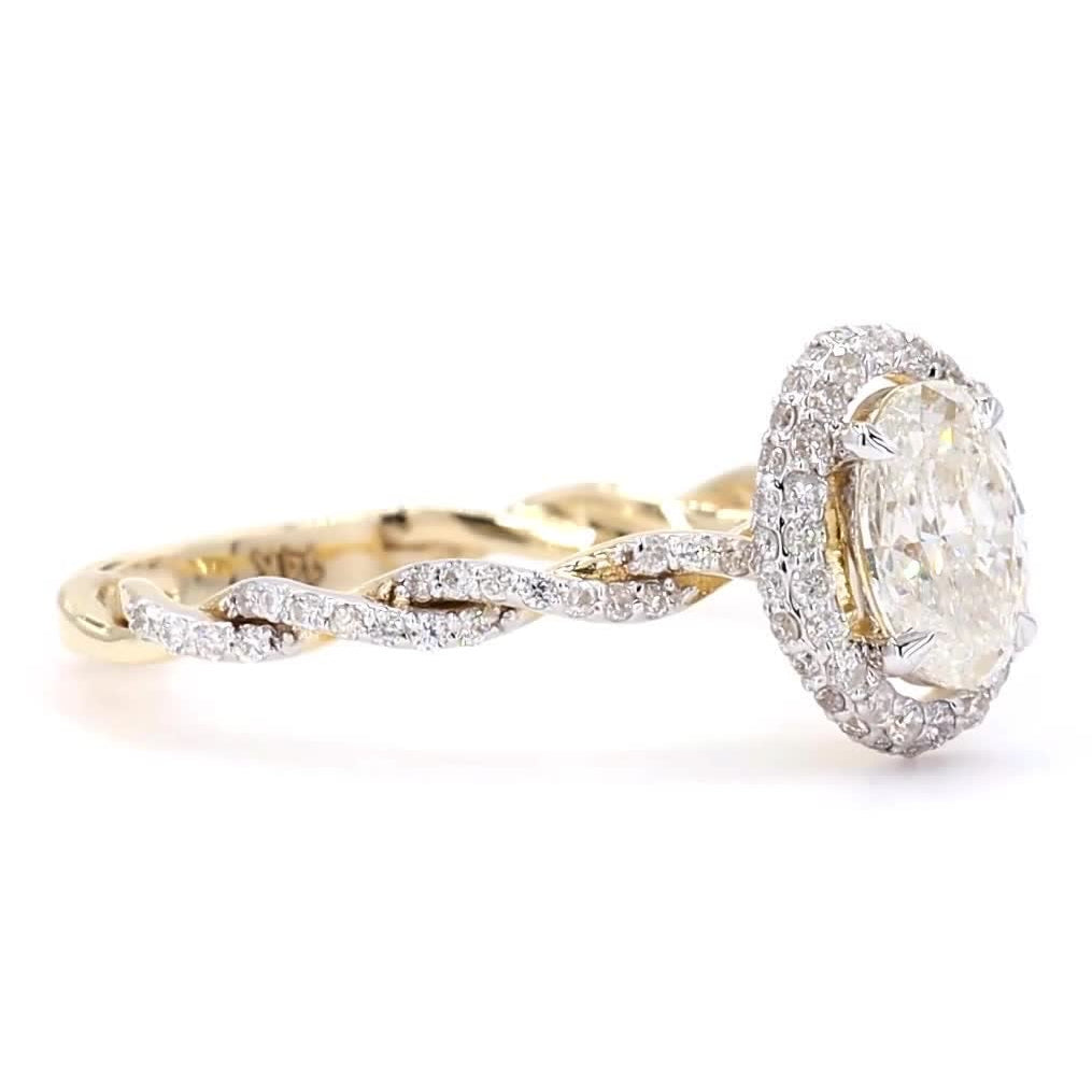 Oval Halo Diamond Ring