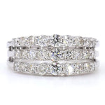 Load image into Gallery viewer, Triple Row Diamond Band Ring