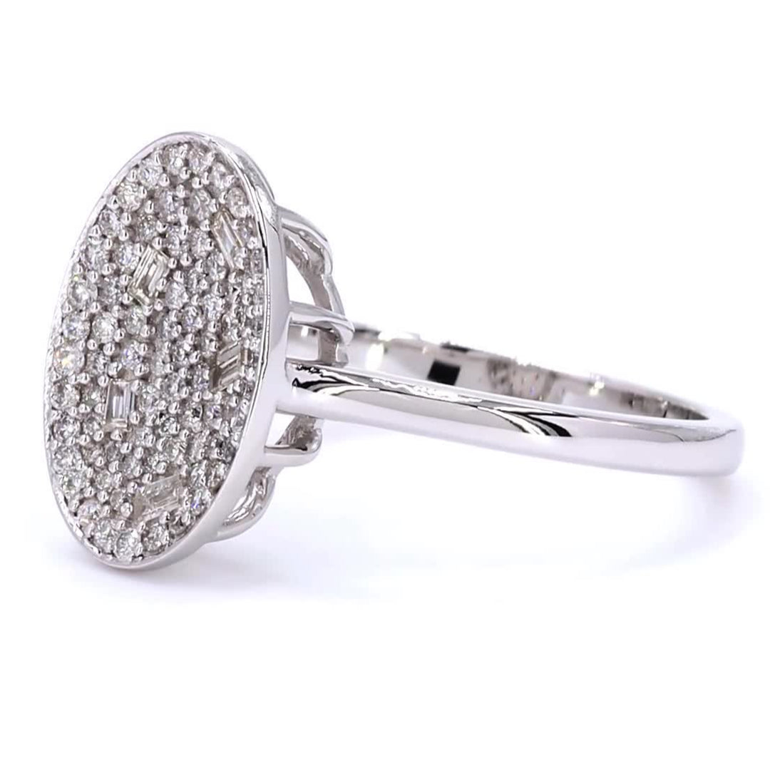 Oval Cluster Diamond Ring