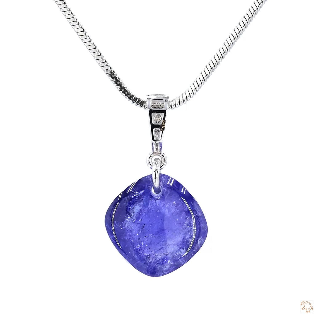 Tanzanite Diamond Pendant Necklace