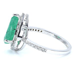 Load image into Gallery viewer, Pear Cut Emerald Diamond Ring