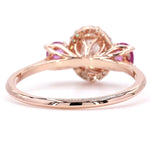 Load image into Gallery viewer, Oval Diamond & Ruby Halo Ring