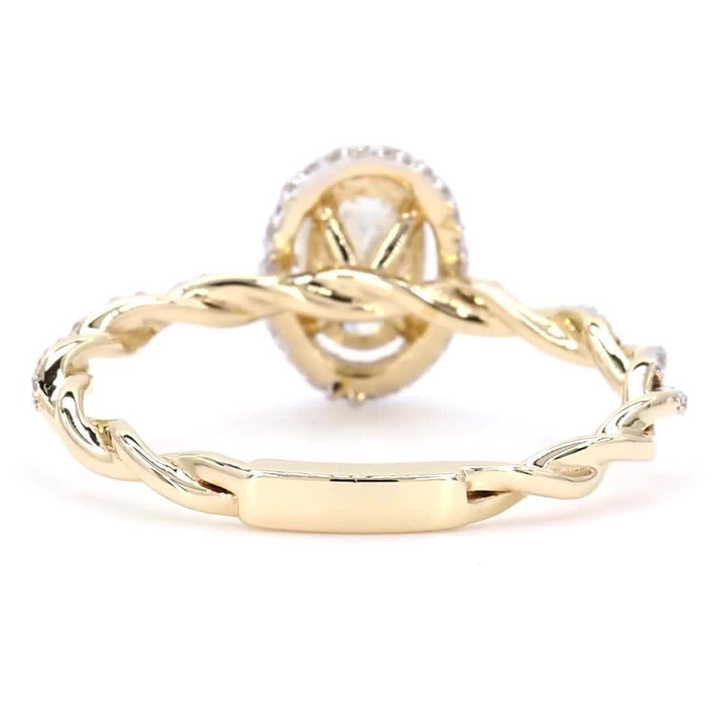 Oval Halo Diamond Ring