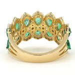 Load image into Gallery viewer, Cluster Emerald Diamond Ring