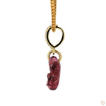 Load image into Gallery viewer, Flower Pink Tourmaline Diamond Pendant Necklace