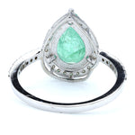 Load image into Gallery viewer, Pear Cut Emerald Diamond Ring