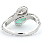 Load image into Gallery viewer, Emerald Natural Diamond Bypass Ring