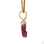 Load image into Gallery viewer, Flower Pink Tourmaline Diamond Pendant Necklace