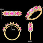 Load image into Gallery viewer, Ruby Halo Eternity Diamond Band Ring