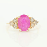 Load image into Gallery viewer, Oval Ruby Cluster Diamond Ring