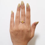 Load image into Gallery viewer, Pear Yellow Sapphire Diamond Ring