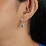 Load image into Gallery viewer, Sapphiree Drop Diamond Dangle Earrings