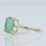 Load image into Gallery viewer, Oval Emerald Diamond Ring