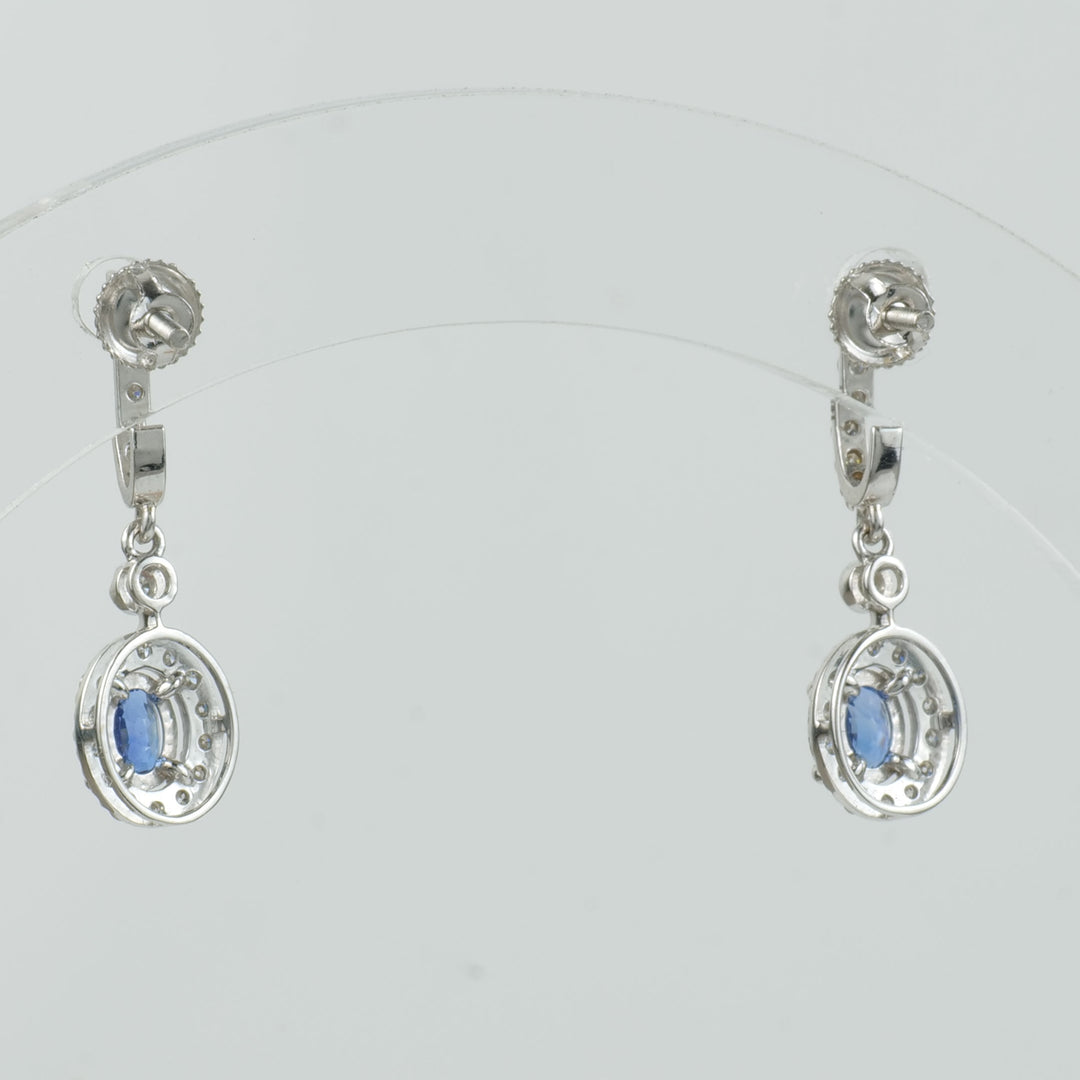 Sapphiree Drop Diamond Dangle Earrings