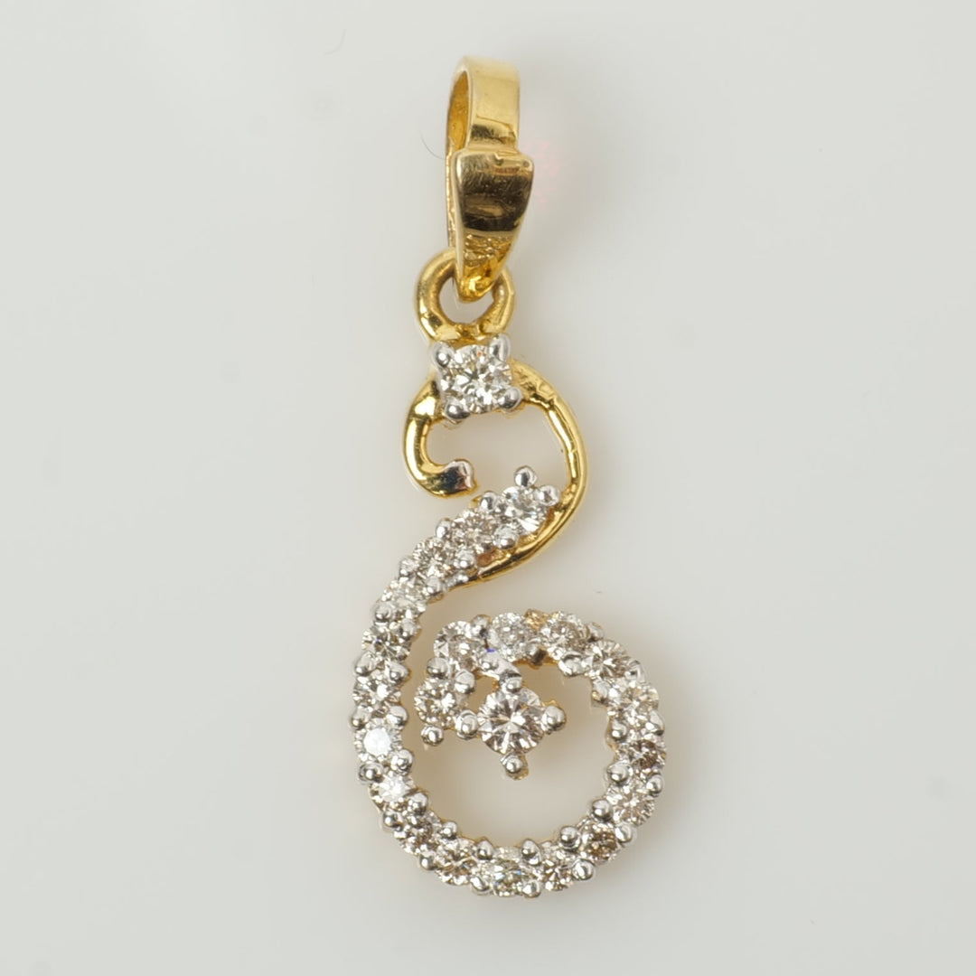 Spiral Diamond Pendant