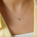 Load image into Gallery viewer, Two Stone Diamond Necklace