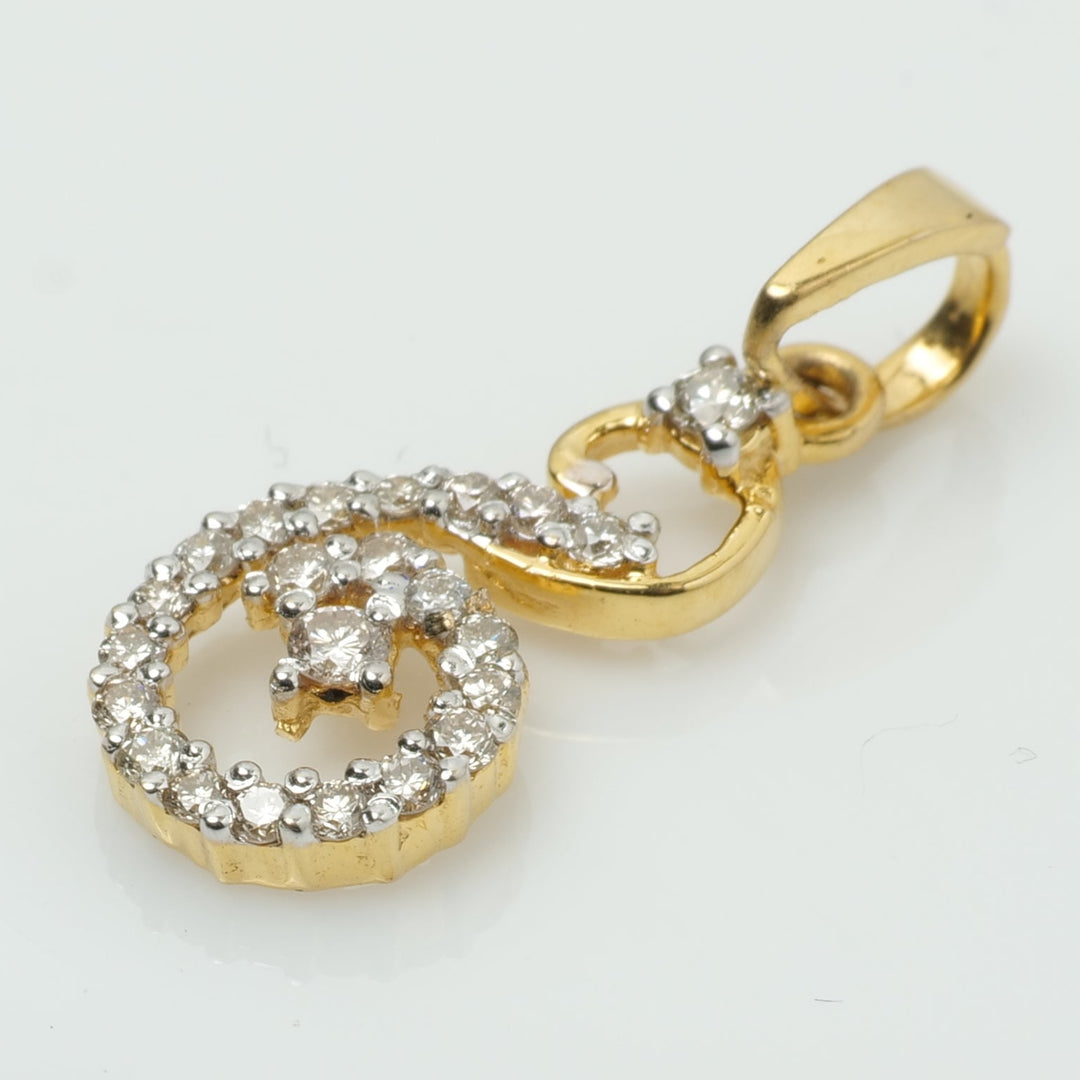 Spiral Diamond Pendant