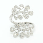 Load image into Gallery viewer, Leaf Cluster Baguette Diamond Ring