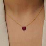 Load image into Gallery viewer, Fruit Ruby Natural Diamond Pendant Necklace