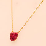 Load image into Gallery viewer, Fruit Ruby Natural Diamond Pendant Necklace