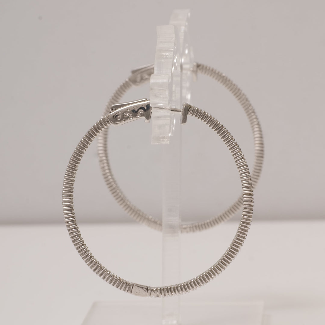 Inside Out Diamond Hoop Earrings