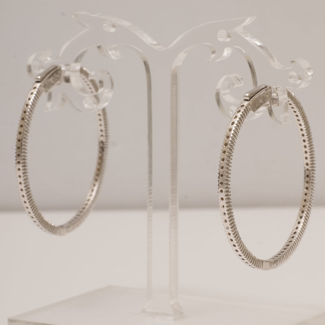 Inside Out Diamond Hoop Earrings