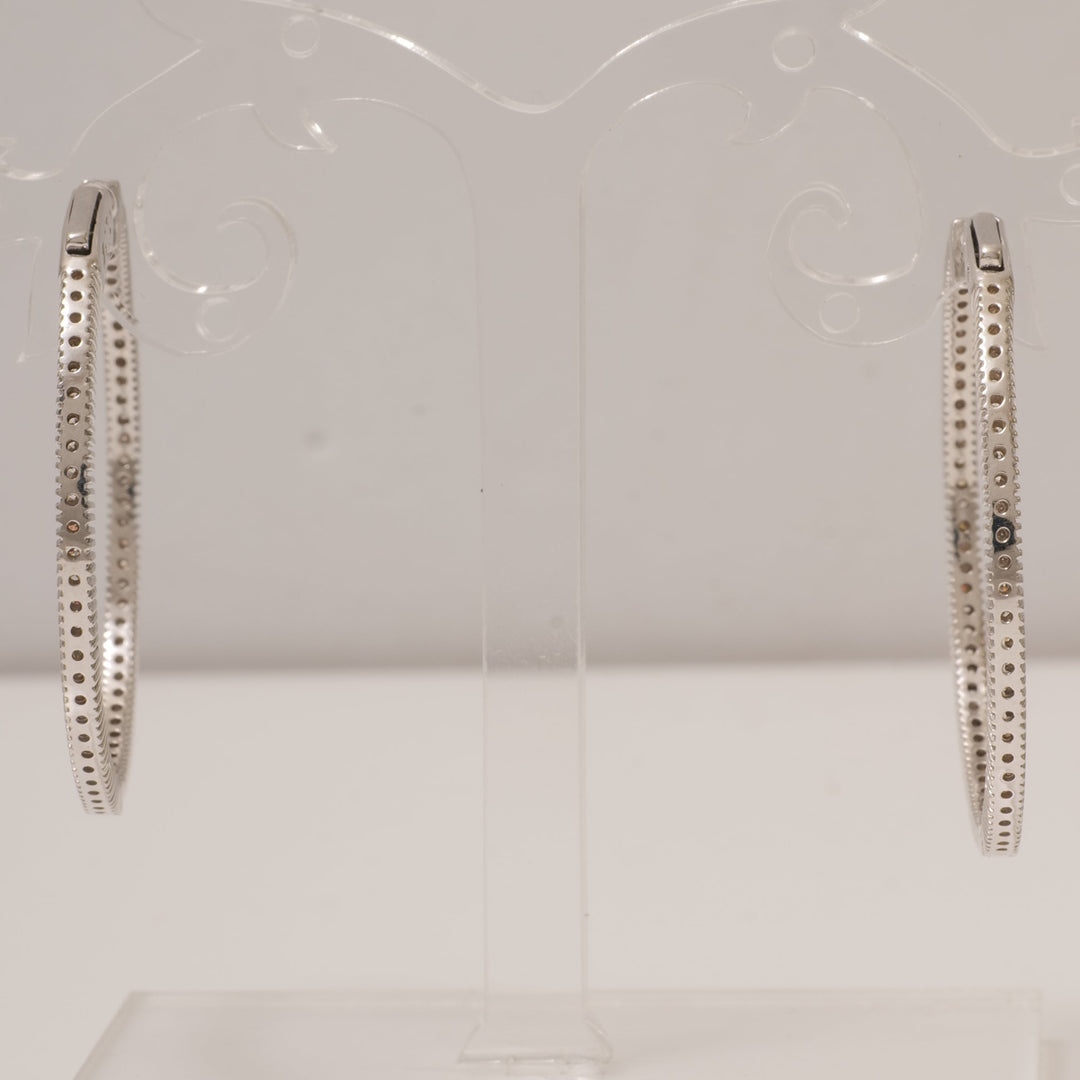 Inside Out Diamond Hoop Earrings