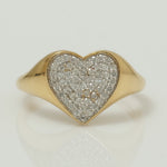 Load image into Gallery viewer, Heart Signet Diamond Ring