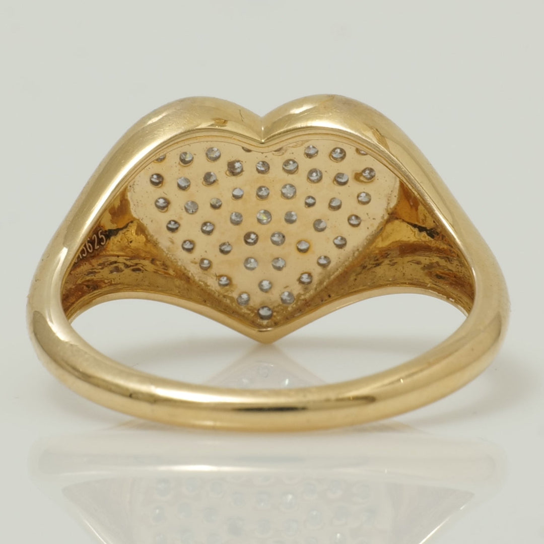 Heart Signet Diamond Ring