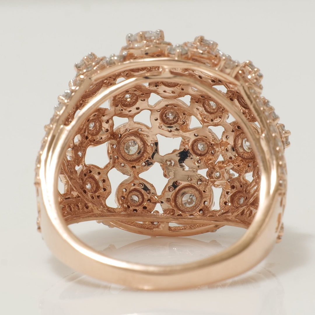 Floral Dome Diamond Ring