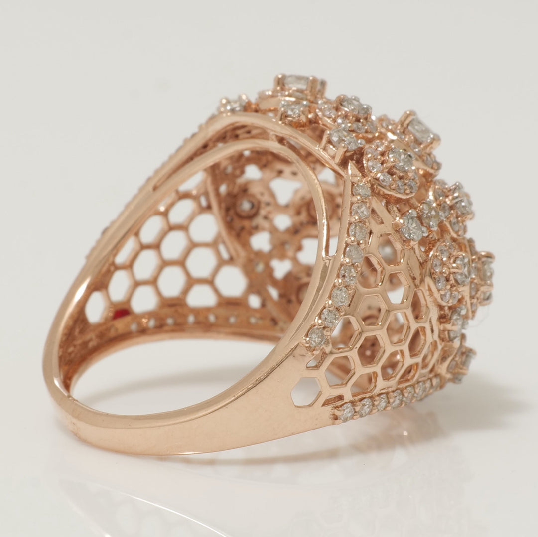 Floral Dome Diamond Ring