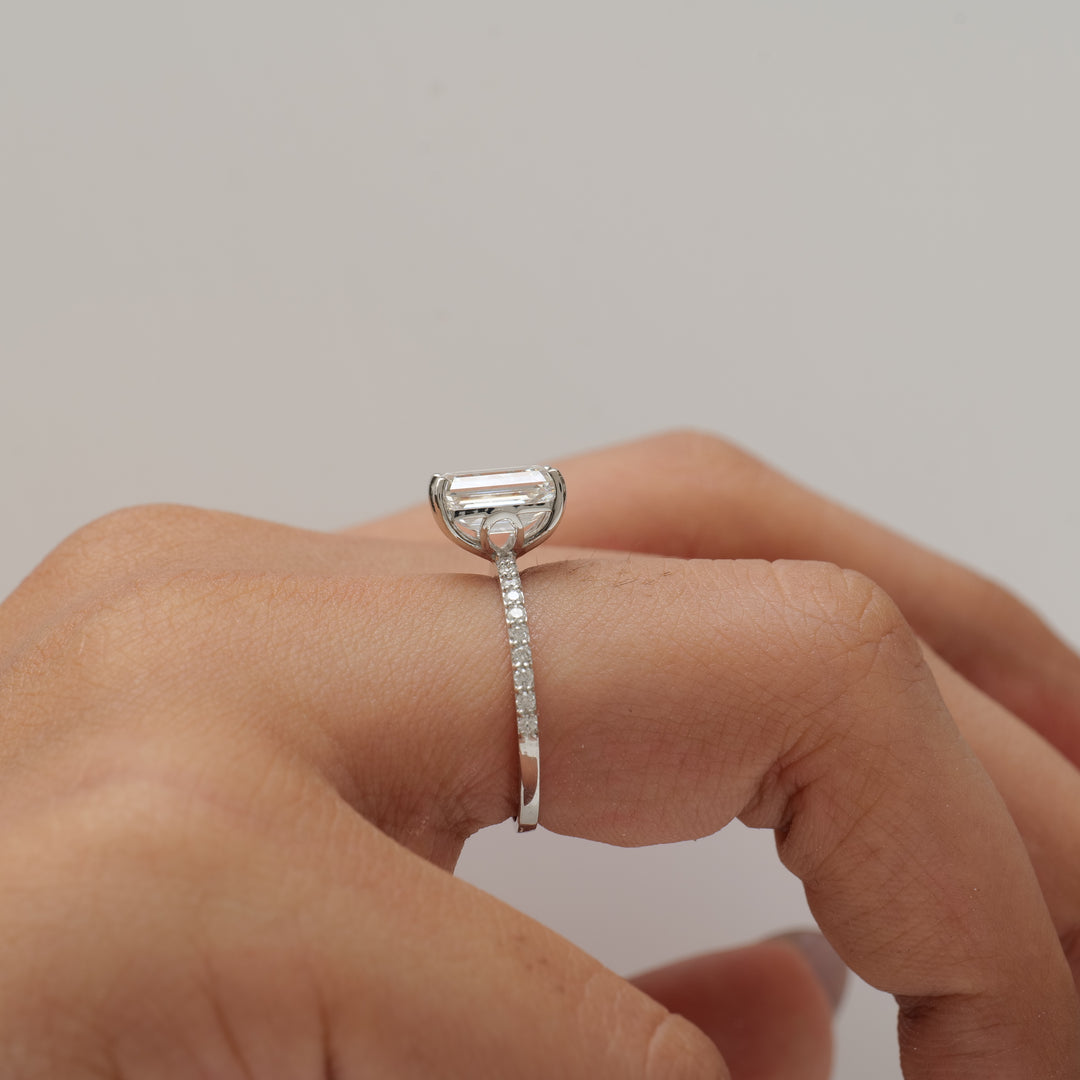Emerald Cut Lab Grown Diamond Ring