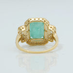 Load image into Gallery viewer, Emerald Cut Halo Ring