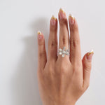 Load image into Gallery viewer, Floral Diamond Cluster Ring