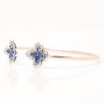Load image into Gallery viewer, Floral Sapphire Diamond Bracelet