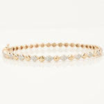 Load image into Gallery viewer, Bubble Drop design bangle bracelet, 14k Solid Gold, Natural Diamonds, Ready To Ship, Women's Day Gift