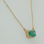 Load image into Gallery viewer, Emerald Halo Necklace