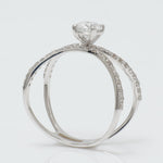 Load image into Gallery viewer, Crossover Solitaire Diamond Ring