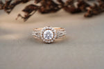 Load image into Gallery viewer, Halo Round Diamond Engagement Ring,