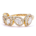 Load image into Gallery viewer, Multi Stone Halo Diamond Ring