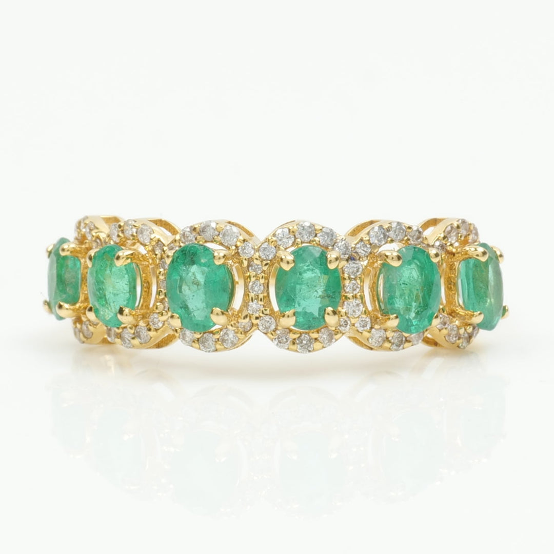 Emerald Eternity Diamond Band Ring