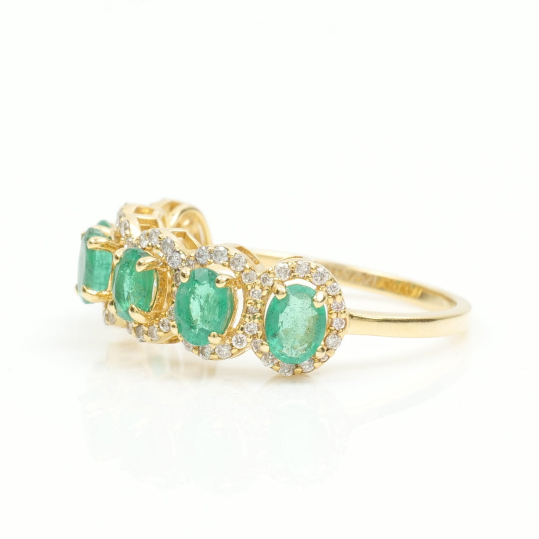 Emerald Eternity Diamond Band Ring