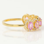 Load image into Gallery viewer, Pink Sapphire Diamond Eternity Band Ring