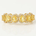 Load image into Gallery viewer, Yellow Sapphire Diamond Eternity Band Ring